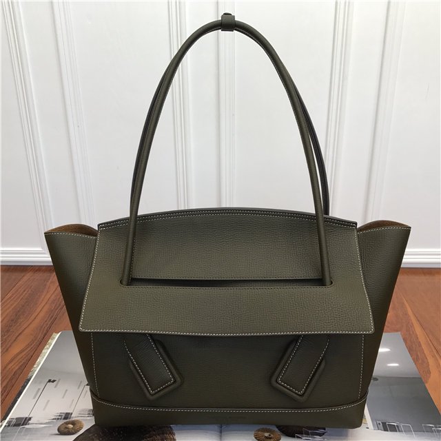 Bottega Veneta Arco 48 Bag Grainy Calfskin Dark Green